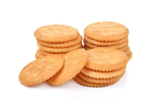 Cracker isolated on over white background Stock Photos
