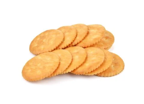 Cracker isolated on over white background Stock Photos