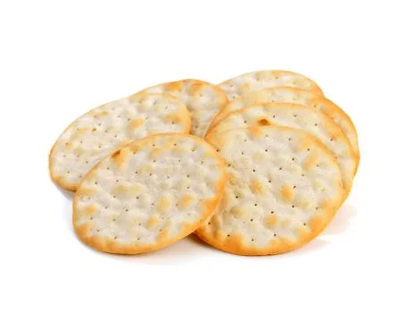Cracker isolated on over white background Stock Photos