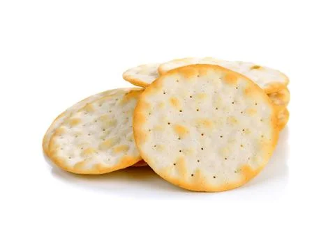 Cracker isolated on over white background Stock Photos