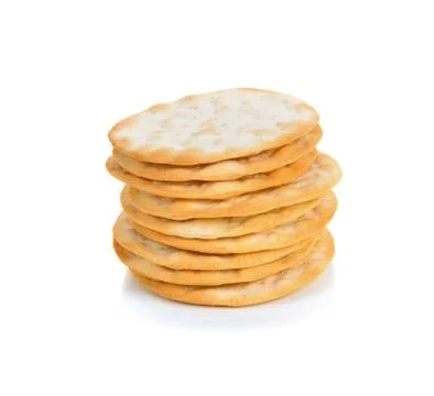 Cracker isolated on over white background Stock Photos