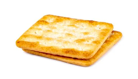 Cracker isolated on over white background Stock Photos