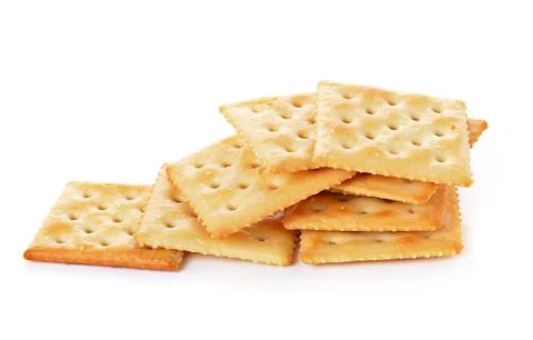 Cracker isolated on white background Stock Photos