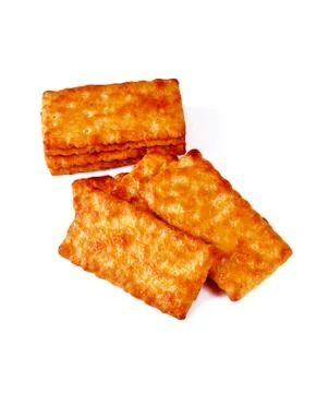 Cracker isolated on white background Stock Photos