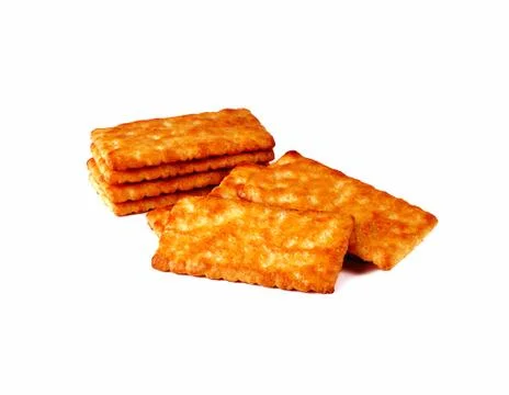 Cracker isolated on white background Stock Photos