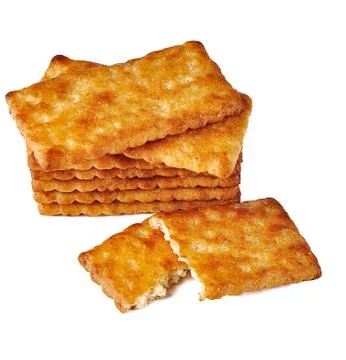 Cracker isolated on white background Stock Photos