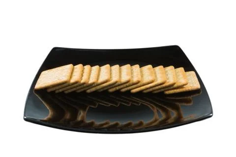 Cracker isolated on white Foto stock