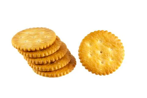 Cracker isolated on white Stock Photos