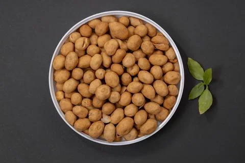 Cracker nuts or Japanese peanuts Stock Photos