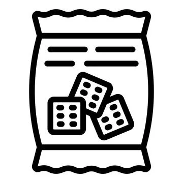 Cracker package icon outline vector. Food cookie イラスト素材