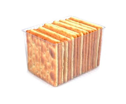 Cracker in the package isolated on a white background Foto stock