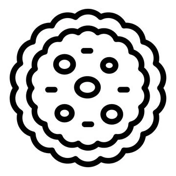 Cracker shape icon outline vector. Sugar grain イラスト素材