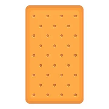 Cracker snack icon cartoon vector. Cookie food 스톡 일러스트