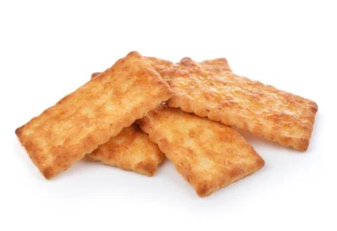 Cracker on white background Stock-Fotos