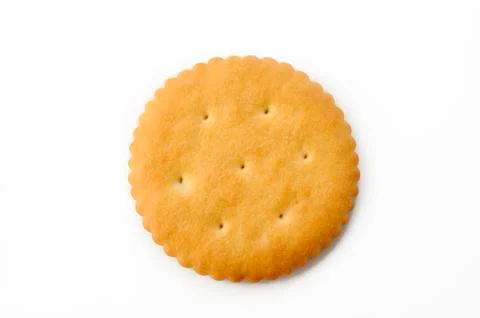 Cracker on white background Stock Photos