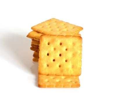 Cracker on white background Stock Photos