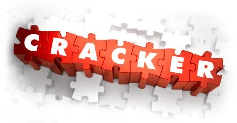 Cracker - White Word on Red Puzzles Illustrazione stock