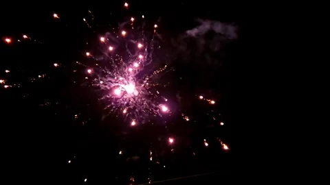 'Crackers in the air' is the best thing to do at the time of festival celebratio Stock Footage 256033324