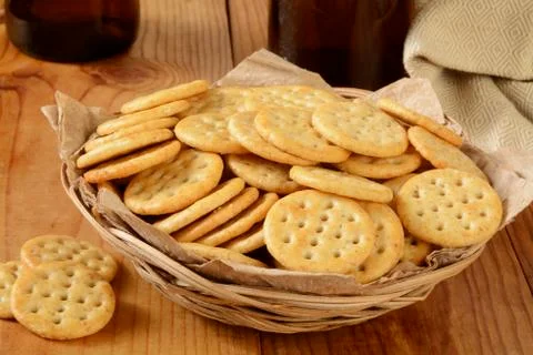 Crackers and beer Stock Photos