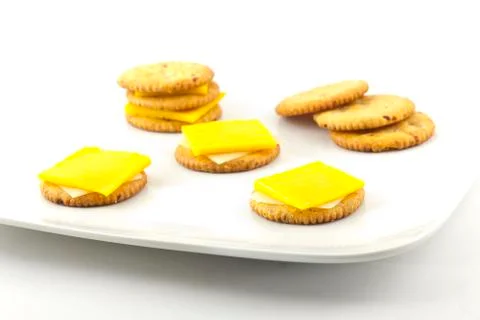 Crackers and cheese Foto stock