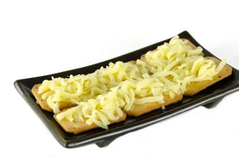 Crackers and  mozzarella Stock Photos
