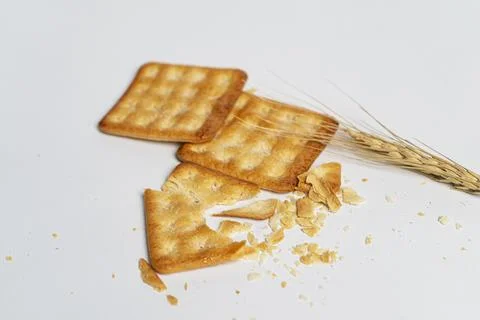 Crackers and wheat Stock Photos