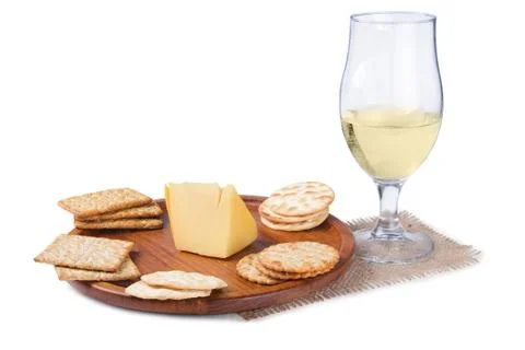 Crackers and wine Stock Photos