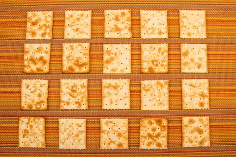 Crackers background Stock Photos