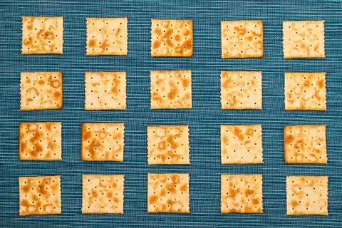 Crackers background Stock Photos