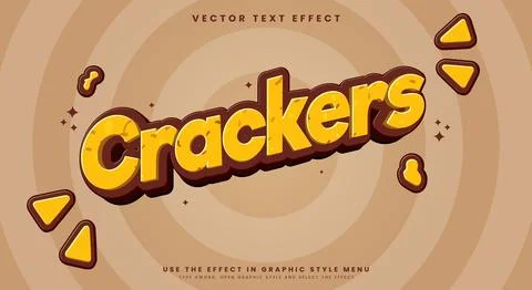 Crackers editable text effect Template Stock Illustration