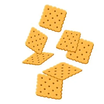 Crackers falling cookies 스톡 일러스트
