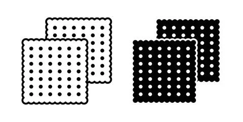 Crackers icon in black and white. vector icon pack for websites Stock Illustration