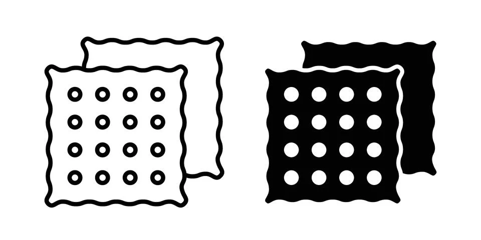 Crackers icon black vector isolated on white Stock Illustration