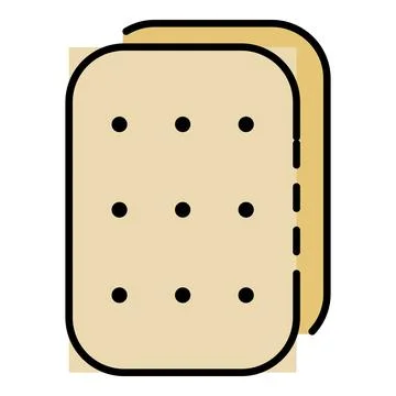 Crackers icon color outline vector Stock Illustration