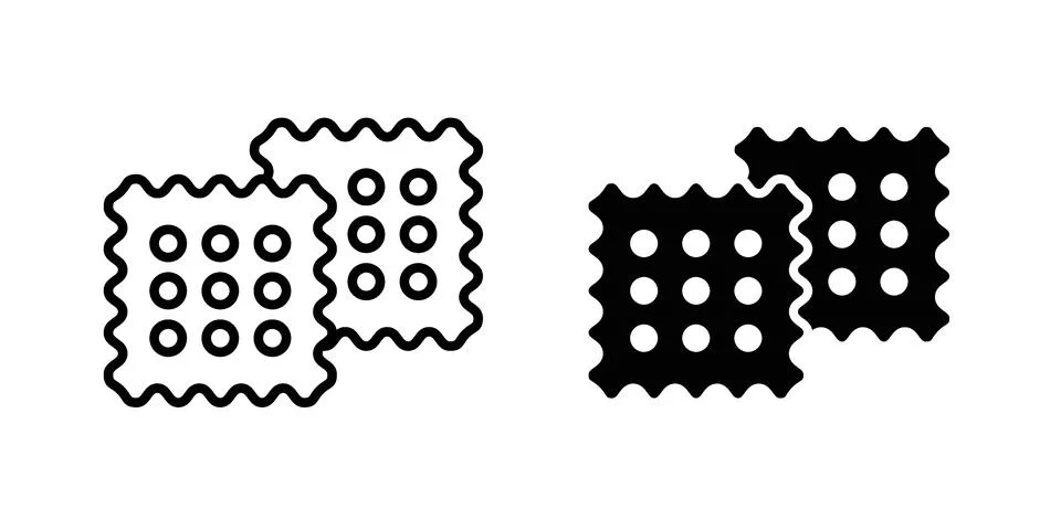Crackers icon concept logo design collection Illustrazione stock