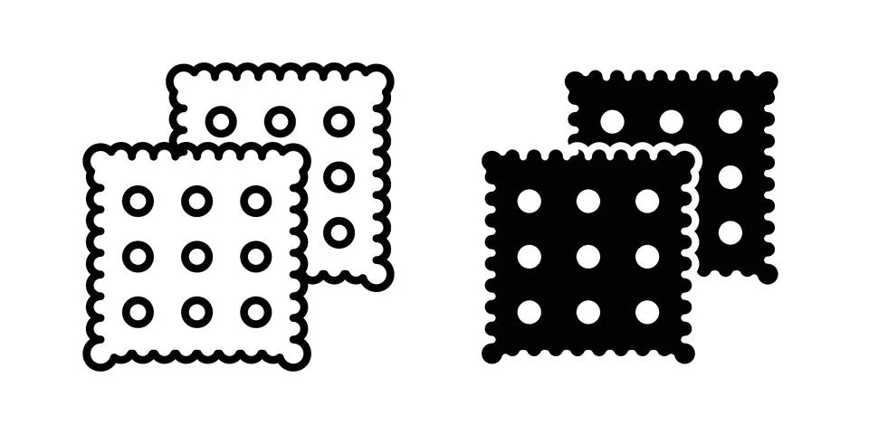 Crackers icon vector design illustrations Stock Illustration