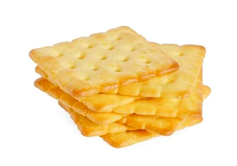 Crackers isolated on over white background Stock Photos