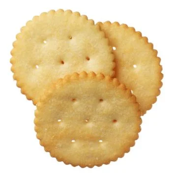 Crackers isolated on white background Stock Photos