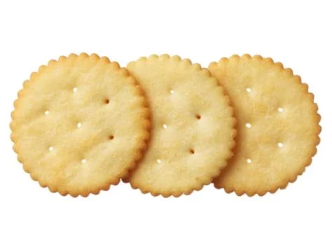 Crackers isolated on white background Stock Photos