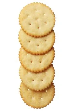 Crackers isolated on white background Stock Photos