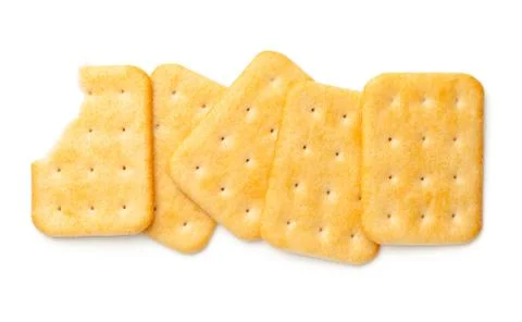 Crackers Isolated On White Background Stock Photos