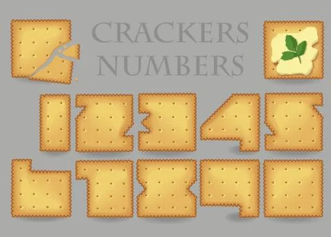 Crackers Numbers Stock Illustration