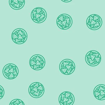 Crackers raw foodist line vector seamless pattern イラスト素材