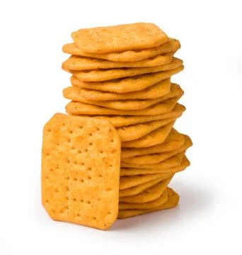 Crackers on white background Stock Photos