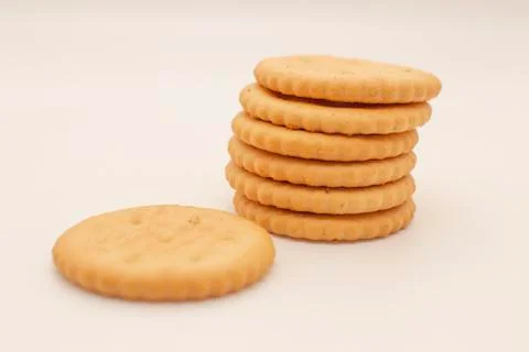 Crackers on a white background Stock Photos
