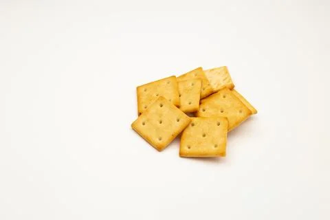Crackers on a white background Stock Photos