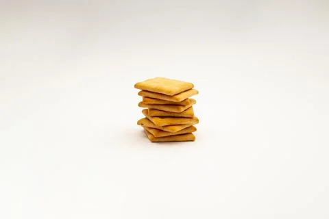 Crackers on a white background Stock Photos