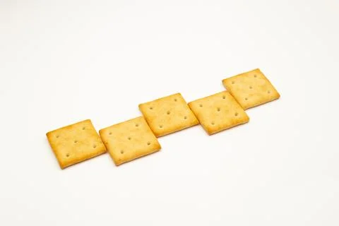 Crackers on a white background Stock Photos