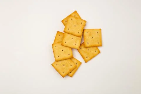 Crackers on a white background Stock Photos
