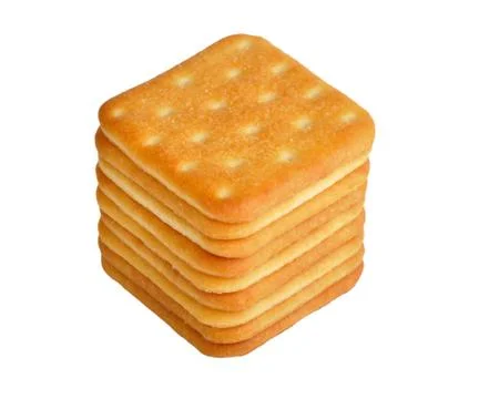 Crackers on white Stock Photos